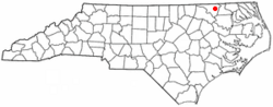 Location of Conway, North Carolina