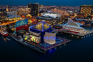 National Aquarium Night Aerial 2022