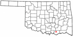 Location of Armstrong, Oklahoma