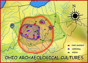 Ohio Arch Cultures map HRoe 2008