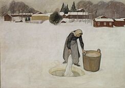 Pekka Halonen - Washing on the Ice
