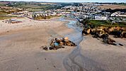 Perranporth Beach from air3 Fossick