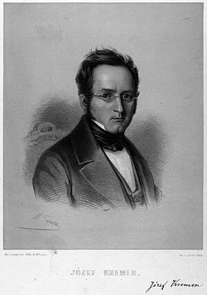 Portrait of Józef Kremer by Maksymilian Fajans. Cropped.