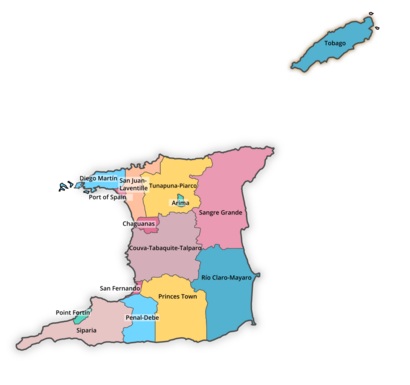 Regional corporations and municipalities of Trinidad and Tobago