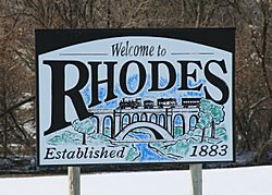 Rhodes Iowa 20090215 Welcome Sign.JPG