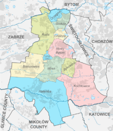 Ruda Śląska Subdivisions.svg