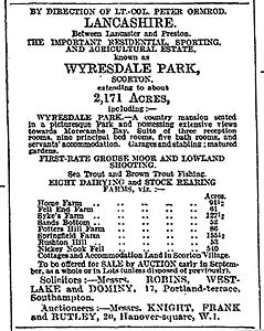 Sale Wyresdale Park 1922