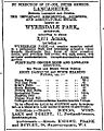 Sale Wyresdale Park 1922