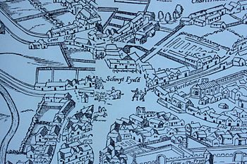 Smithfield as shown on the Agas map of 1561