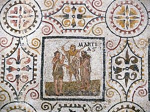 Sousse mosaic calendar March