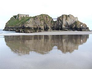 St Catherines Island and Fort from Castle Beach May 2012.jpg