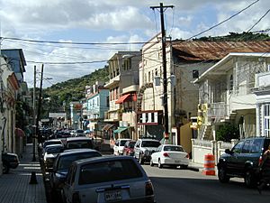 Street in coamo barrio-pueblo, Puerto Rico