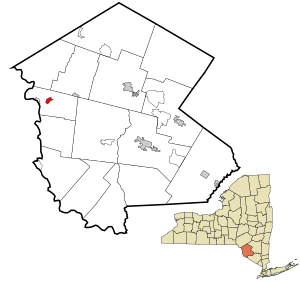 Location of Hortonville in Sullivan County, New York