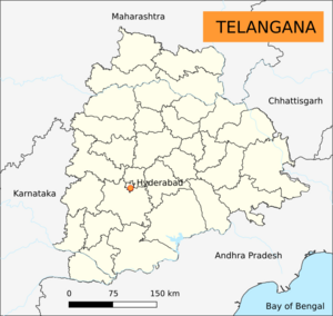 Telangana State English Map.svg