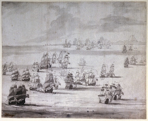 The Battle of Cape Passaro, 11 August 1718 RMG PW5730f