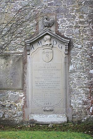 The grave of John Dewar, 2nd Baron Forteviot, Aberdalgie