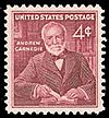 United States postage stamp honoring Andrew Carnegie (1960)