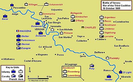 Verona Battle Map 1805