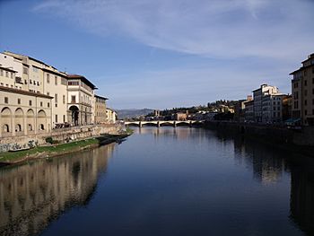 View From the Ponte Vecchio of the River Arno.jpg