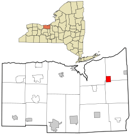 Location in Wayne County and the state of New York.