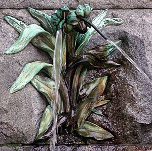 Welton Fountain on Waterbury Green - detail