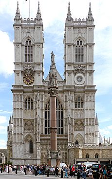 Westminster Abbey, west facade, August 2014