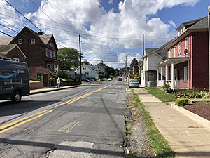2022-09-26 11 47 29 View southwest along Broadway between Hoffert Street and Bergen Street in Fountain Hill, Lehigh County, Pennsylvania