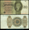 20 Reichsmark 1924 Deutsche Reichsbank