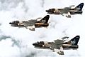 355th Tactical Fighter Squadron A-7D Corsair IIs in formation