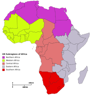 Africa map regions