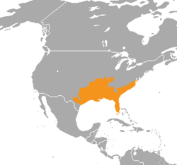 Agkistrodon piscivorus range