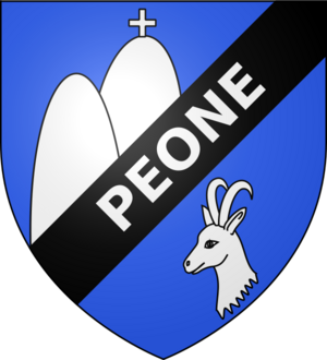 Blason ville fr Péone 06