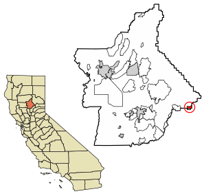 Location of Clipper Mills in Butte County, California.