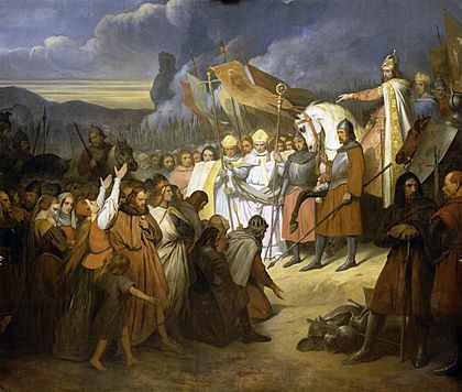 Charlemagne, empereur d'Occident, reçoit la soumission de Wittekind, 785, por Ary Scheffer