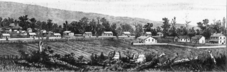 Coranderrk Aboriginal Station, 1889 sketch