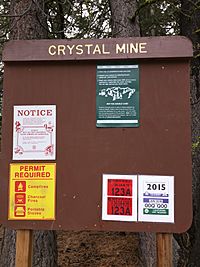 Crystal Peak Mine Sign