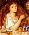 Dante Gabriel Rossetti - Woman Combing Her Hair (1865)