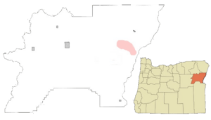 Location of Eagle Valley in Baker County, Oregon.
