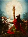 El apóstol Santiago y sus discípulos adorando a la Virgen del Pilar