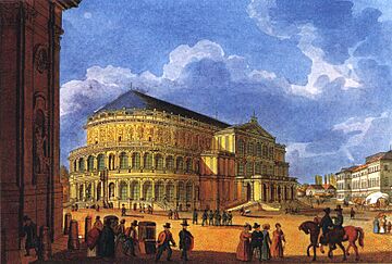 Erstes Opernhaus Sempers ca1850 1860