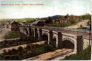Forest Hills station postcard
