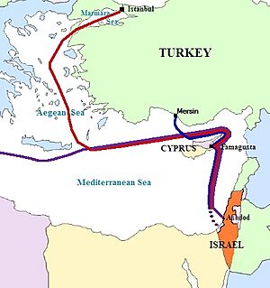 Gaza Flotilla Route