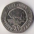 Gibraltar Tercentenary 20p coin