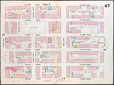 Gramercy Park 1853 real estate map