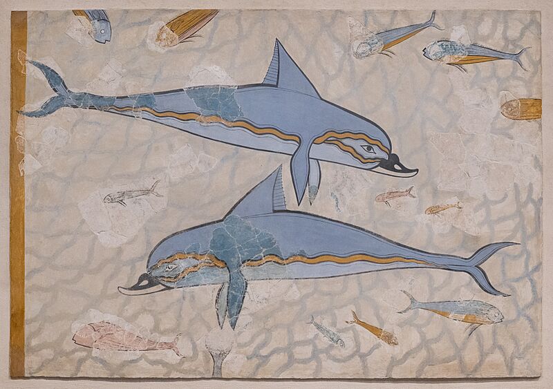 Heraklion — Dolphin fresco