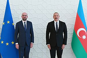 Ilham Aliyev and President of European Council Charles Michel had joint working dinner, July 2021 04