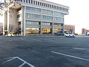 Jackson and Jefferson parking lot in Muncie