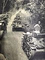 Japanese Type 97 Te-Ke tanks during the Battle of Kampar, 1941