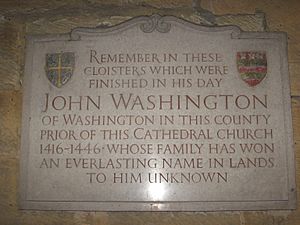 John Washington plaque