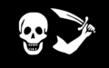 Jolly Roger flag of pirate Bartholomew Roberts (Trepassey)